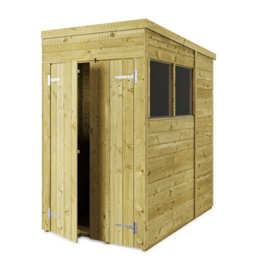 Storemore _ Pressure Treated Tongue and Groove, Pent Roof-Shed