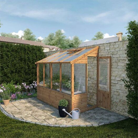 Mercia_Traditional Lean-To Greenhouse-Shiplap Cladding