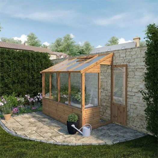 Mercia _ Traditional Lean - To Greenhouse - Shiplap Cladding