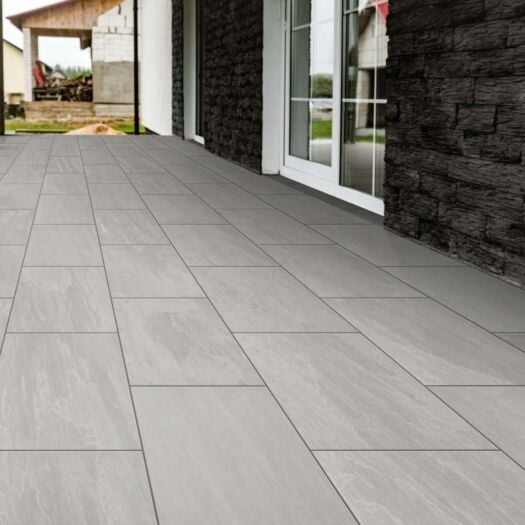 Paving Superstore _ Porcelain 'Primary Range' Kandla Grey - PAVING SLABS
