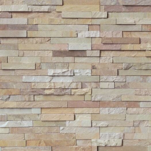 Paving Superstore _ Riven Sandstone 'Ideal Range' Mint Fossil - WALL CLADDING