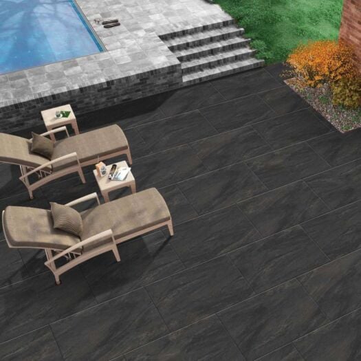 Paving Superstore _ Porcelain 'Primary Range' County Anthracite - PAVING SLABS