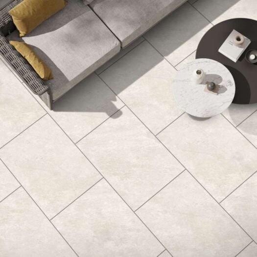 Paving Superstore _ Porcelain 'Primary Range' Quartz White - PAVING SLABS