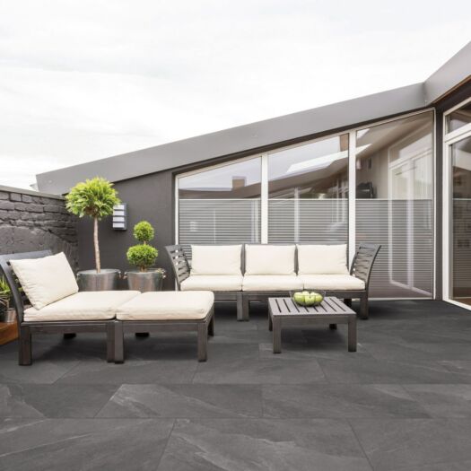 Paving Superstore _ Porcelain 'Italiano Uplands' Antracite-PAVING SLABS
