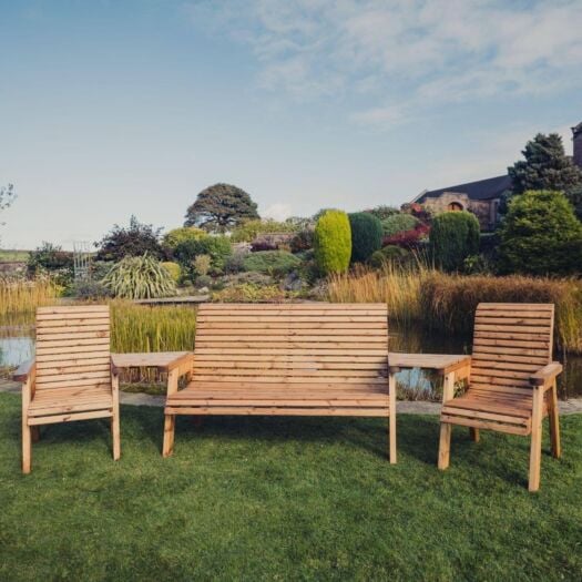 Paving Superstore _ 'Rustic Country' - Valley Angled Table Five Seat Set