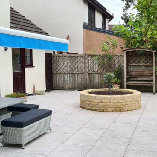 Talasey _ Porcelain 'Vitripiazza Traverta' Tundra Grey - PAVING SLABS