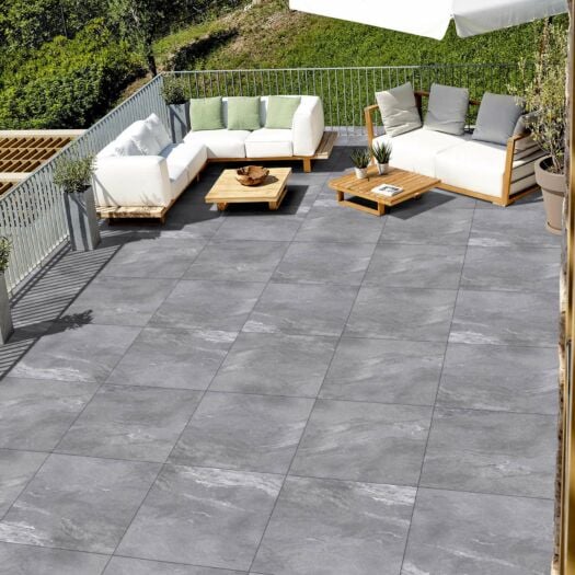 Strata Paving _ Porcelain 'Sansar' Volcanic Grey - PAVING SLABS