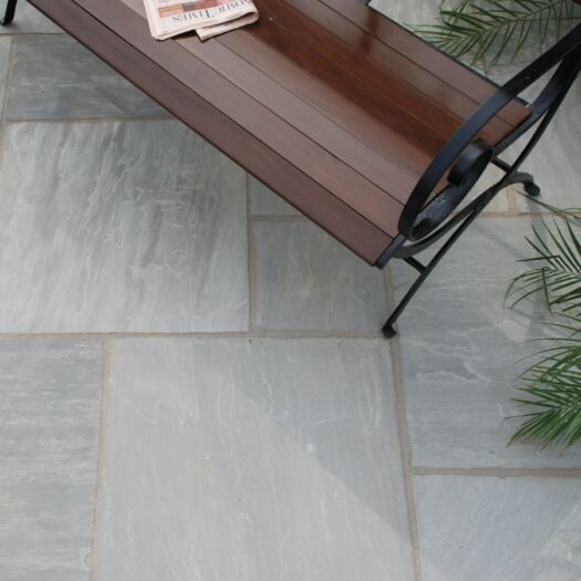 Strata Paving _ Riven Sandstone 'Kendal & Whitchurch Ranges' Grey-PAVING SLABS