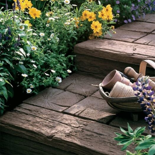 Marshalls Paving_Concrete 'Woodstone' Coppice Brown-PAVING SLABS