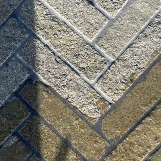 Paving Superstore _ Antique Limestone 'Select European Linea Style' Yellow - BLOCK PAVING