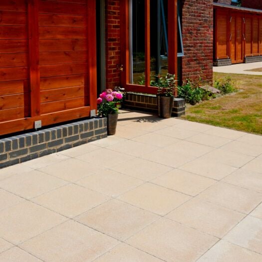 Brett Paving _ Concrete 'Yorktone' Textured - Buff - PAVING SLABS