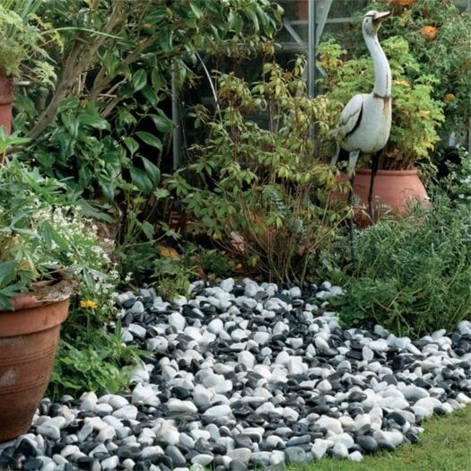 Bags of outlet pebbles for garden