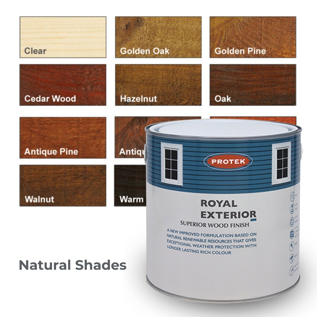 Protek _ Royal Exterior Wood Finish - Natural Shades