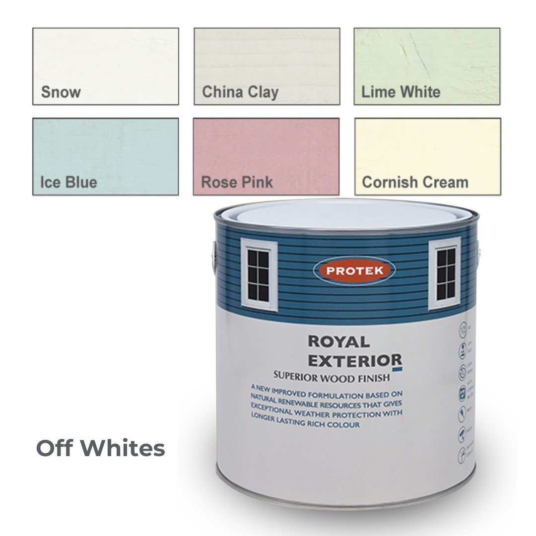 Protek _ Royal Exterior Wood Finish - Off Whites
