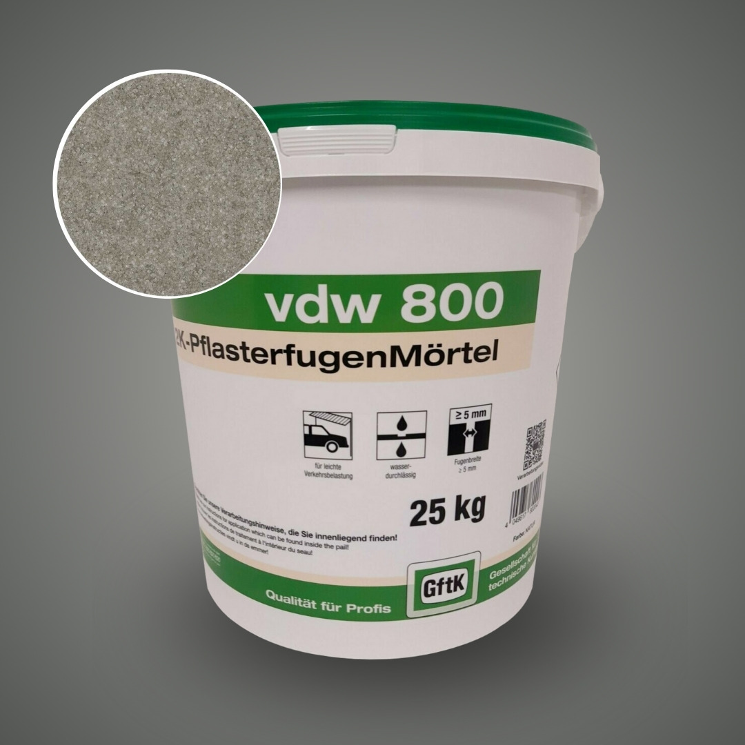 GftK _ Paving Joint Mortar vdw 800 25kg - ideal for cobble setts, patio & driveway - Natural Sand