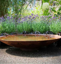 Steel water bowl pond