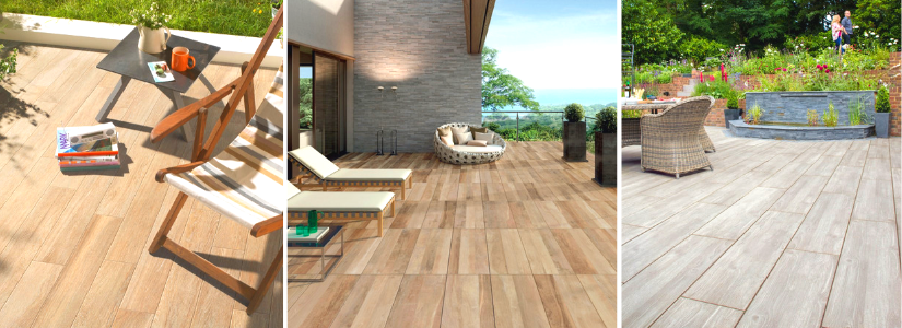 porcelain paving wooden effect decking alternative